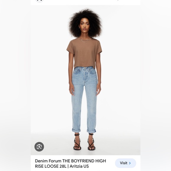 Aritzia Denim Forum - The BF High Rise Loose Jeans 28L in Black - Picture 6 of 8